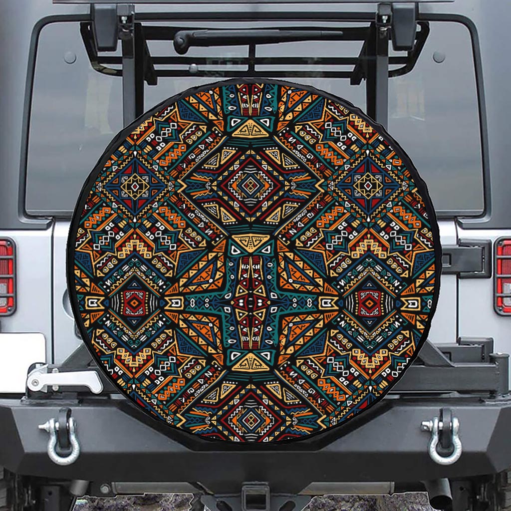 Boho Tribal Aztec Pattern Print Tire Cover