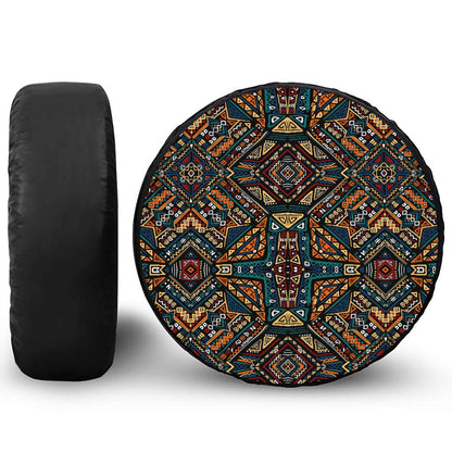 Boho Tribal Aztec Pattern Print Tire Cover