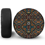Boho Tribal Aztec Pattern Print Tire Cover With Camera Hole