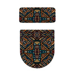 Boho Tribal Aztec Pattern Print Toilet Lid And Tank Cover Set