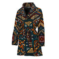 Boho Tribal Aztec Pattern Print Women's Bathrobe