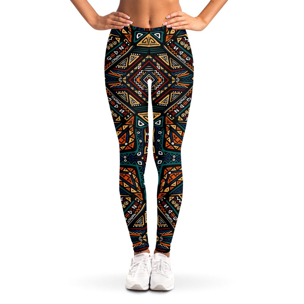 Boho Tribal Aztec Pattern Print Women's Leggings