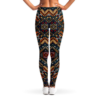 Boho Tribal Aztec Pattern Print Women's Leggings