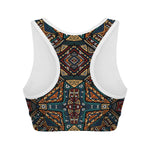 Boho Tribal Aztec Pattern Print Women's Sports Bra