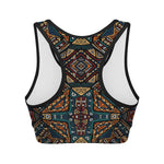 Boho Tribal Aztec Pattern Print Women's Sports Bra