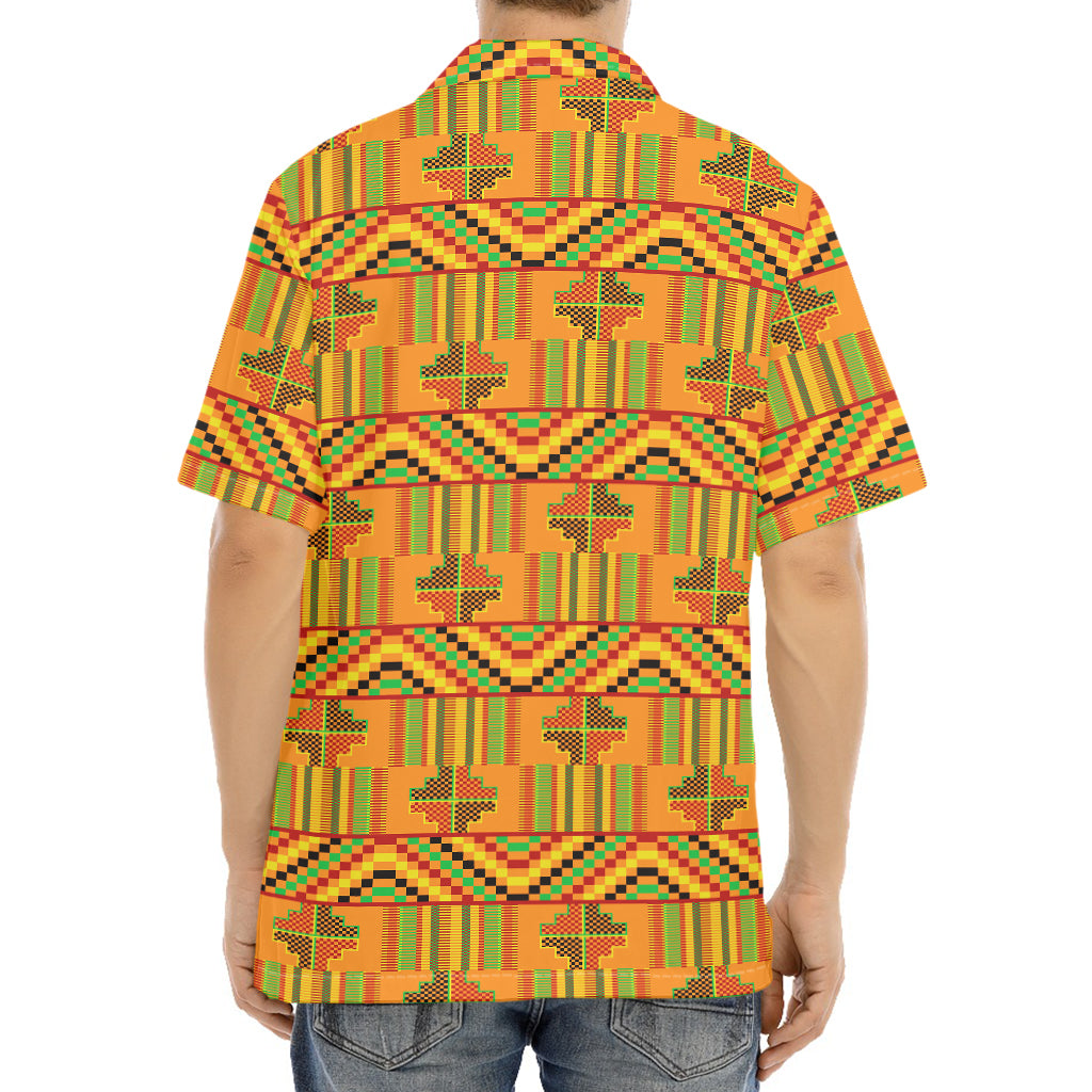 Bonwire Kente Pattern Print Aloha Shirt