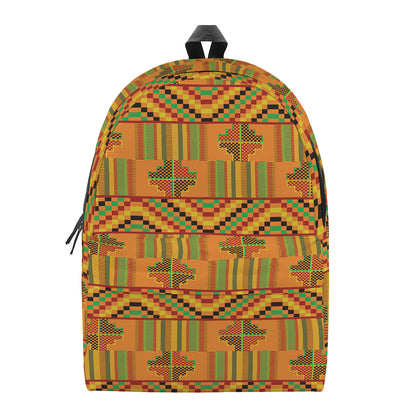 Bonwire Kente Pattern Print Backpack