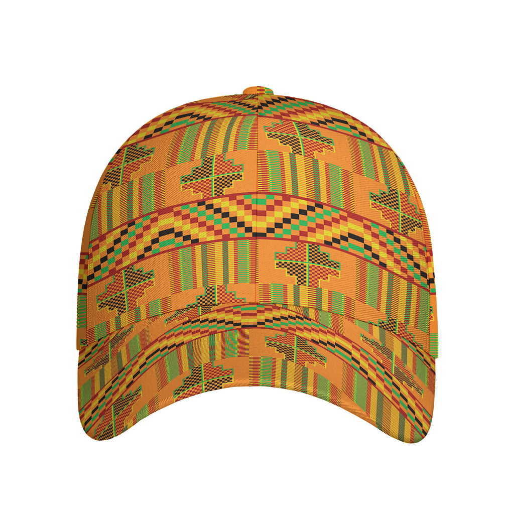 Bonwire Kente Pattern Print Baseball Cap