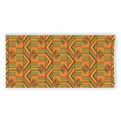 Bonwire Kente Pattern Print Beach Towel