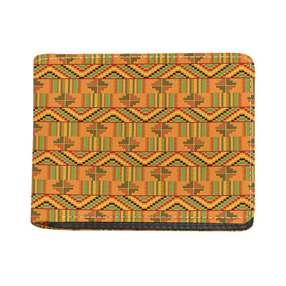 Bonwire Kente Pattern Print Bifold Wallet