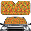 Bonwire Kente Pattern Print Car Windshield Sun Shade