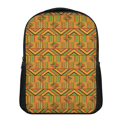 Bonwire Kente Pattern Print Casual Backpack