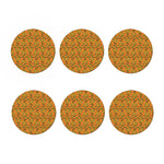 Bonwire Kente Pattern Print Coaster Set