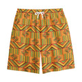 Bonwire Kente Pattern Print Cotton Shorts