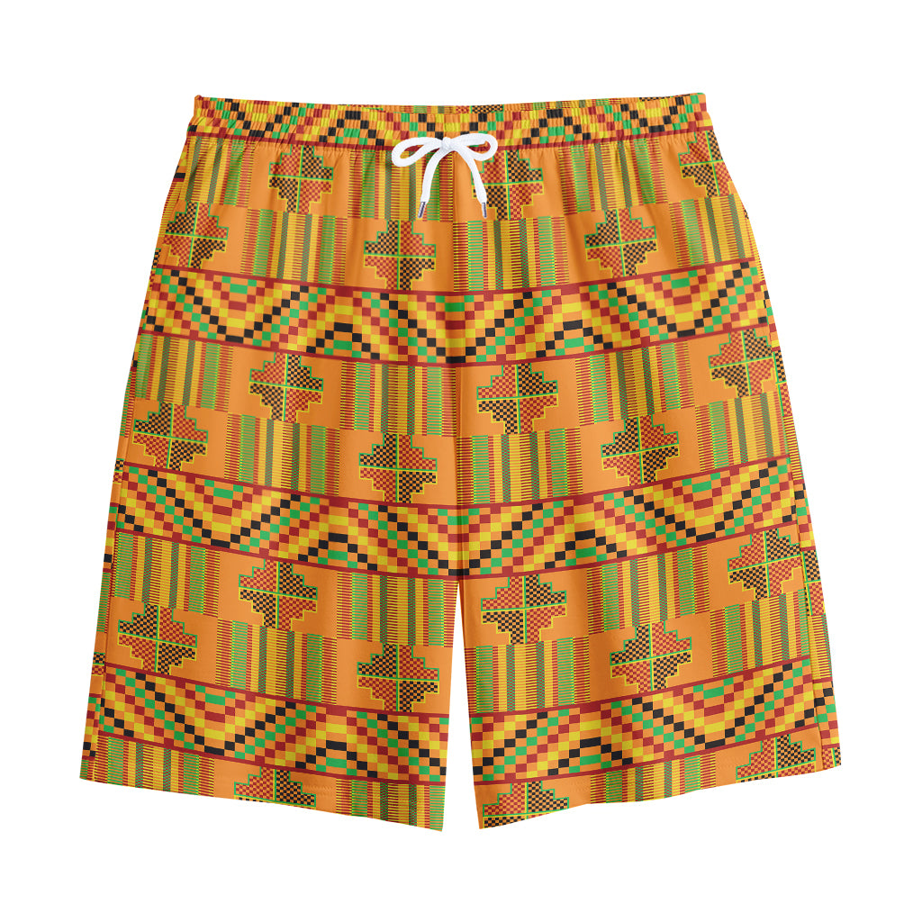 Bonwire Kente Pattern Print Cotton Shorts