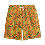 Bonwire Kente Pattern Print Cotton Shorts