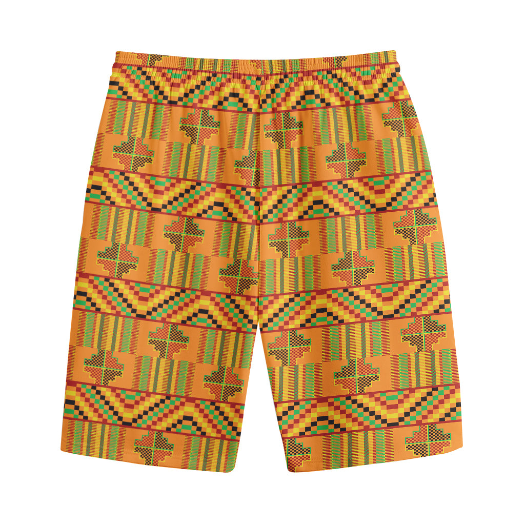 Bonwire Kente Pattern Print Cotton Shorts