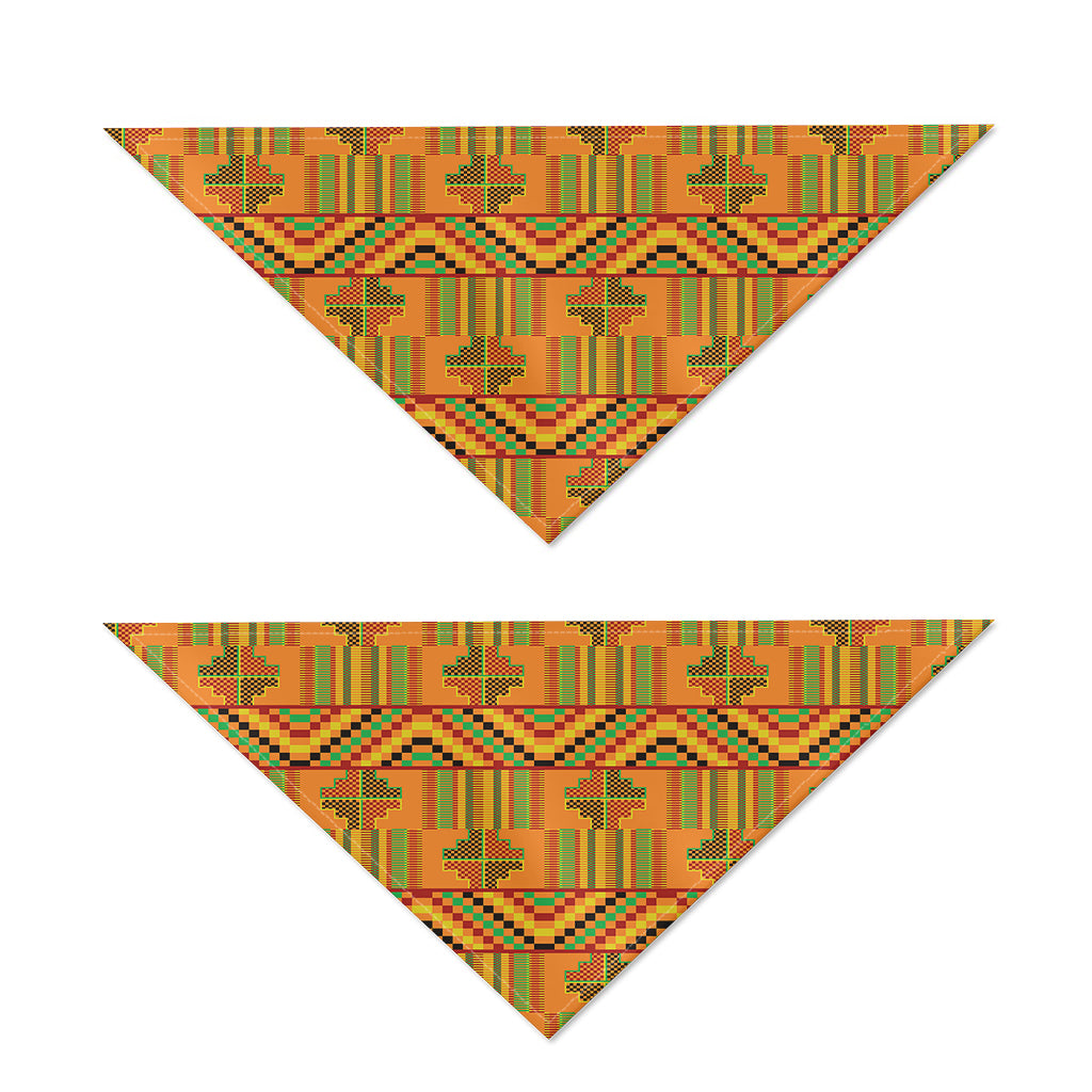 Bonwire Kente Pattern Print Dog Bandana
