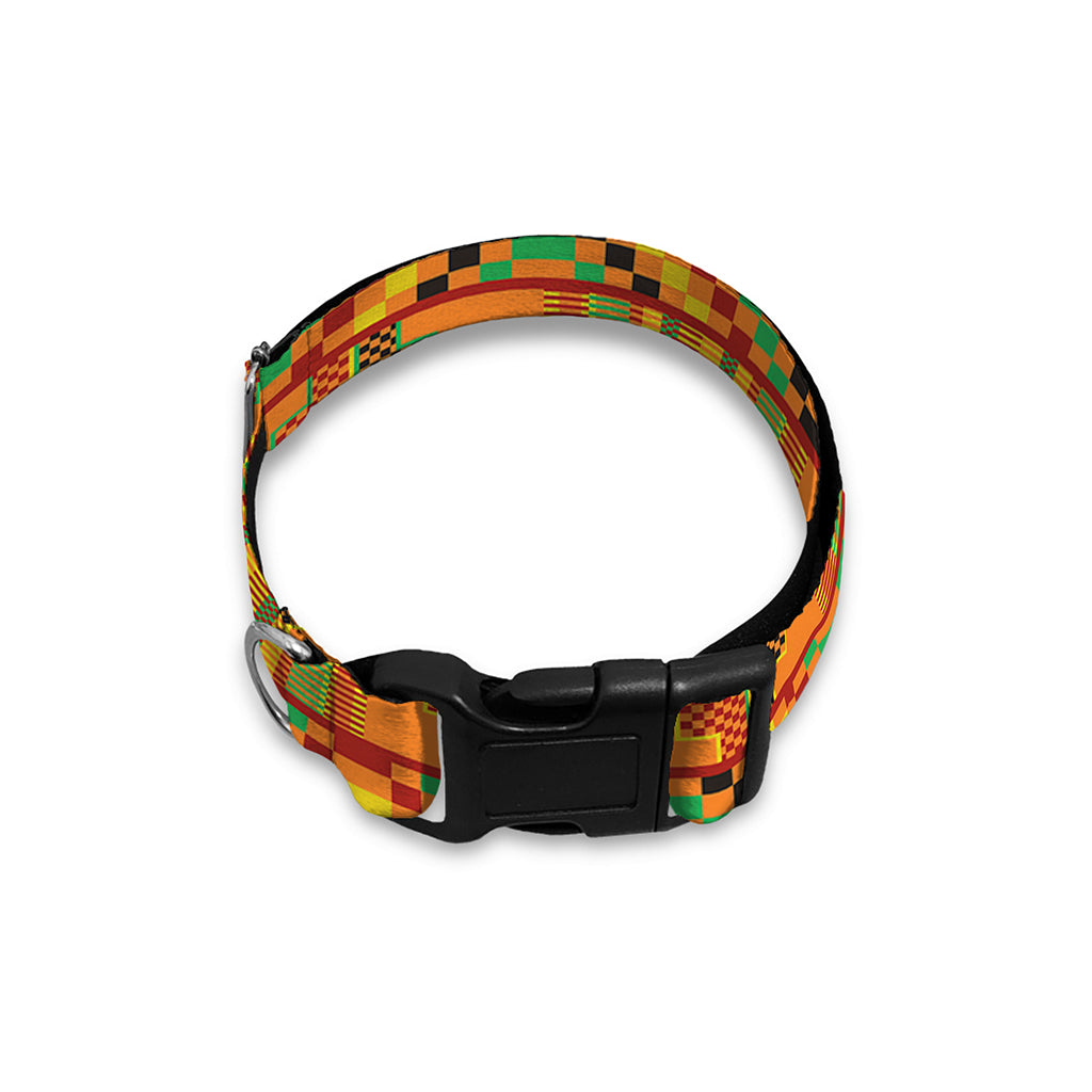 Bonwire Kente Pattern Print Dog Collar