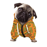 Bonwire Kente Pattern Print Dog Zip Up Hoodie