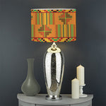 Bonwire Kente Pattern Print Drum Lamp Shade