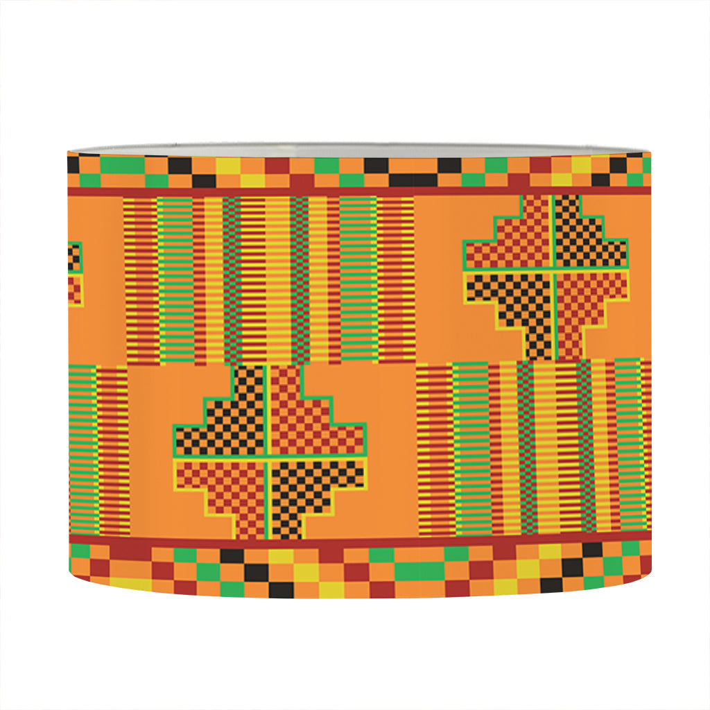 Bonwire Kente Pattern Print Drum Lamp Shade