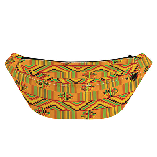 Bonwire Kente Pattern Print Fanny Pack