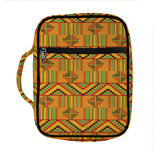 Bonwire Kente Pattern Print Front Pocket Bible Bag