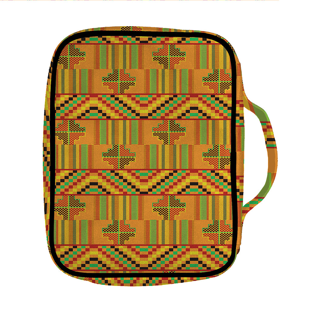 Bonwire Kente Pattern Print Front Pocket Bible Bag