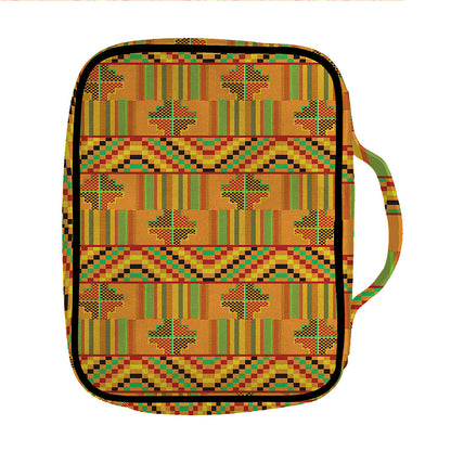 Bonwire Kente Pattern Print Front Pocket Bible Bag