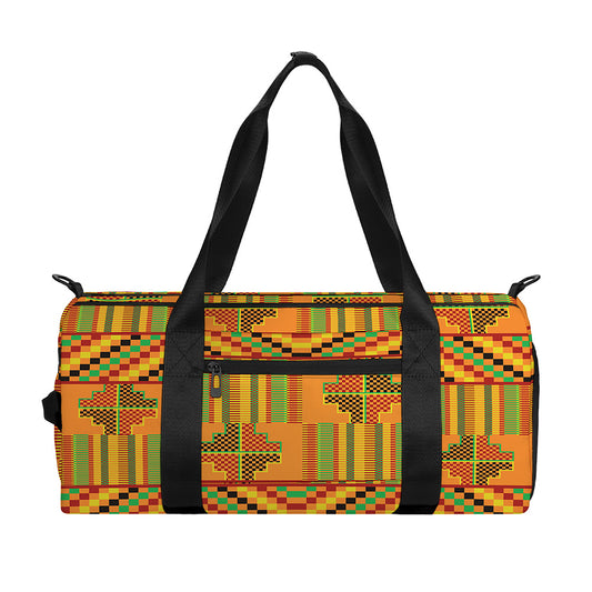 Bonwire Kente Pattern Print Gym Bag