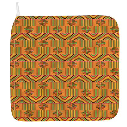 Bonwire Kente Pattern Print Hand Towel