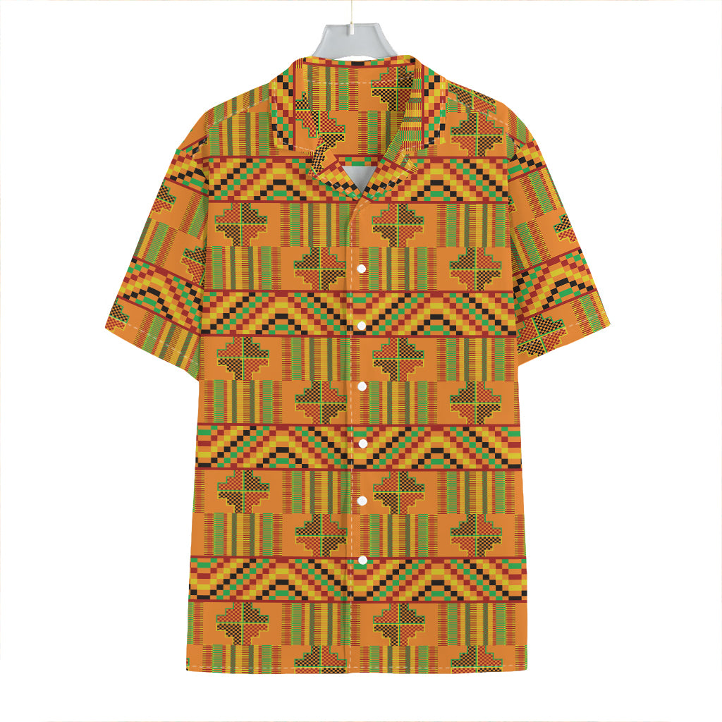 Bonwire Kente Pattern Print Hawaiian Shirt