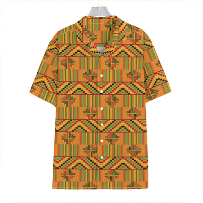 Bonwire Kente Pattern Print Hawaiian Shirt