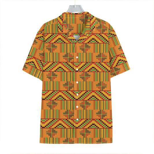 Bonwire Kente Pattern Print Hawaiian Shirt