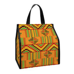 Bonwire Kente Pattern Print Insulated Lunch Tote