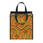 Bonwire Kente Pattern Print Insulated Lunch Tote