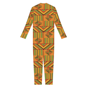 Bonwire Kente Pattern Print Jumpsuit