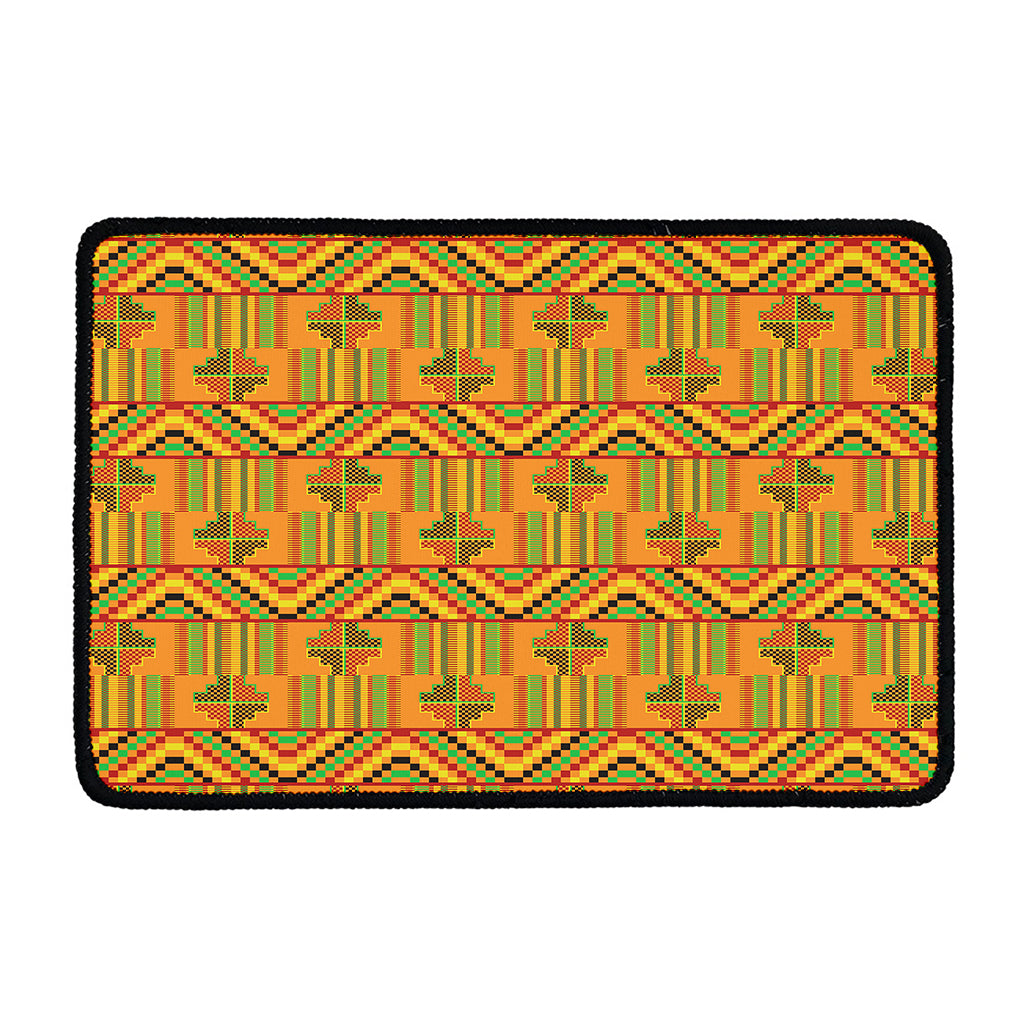 Bonwire Kente Pattern Print Kitchen Mat