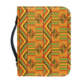 Bonwire Kente Pattern Print Leather Bible Cover