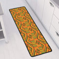 Bonwire Kente Pattern Print Long Kitchen Mat