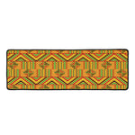 Bonwire Kente Pattern Print Long Kitchen Mat