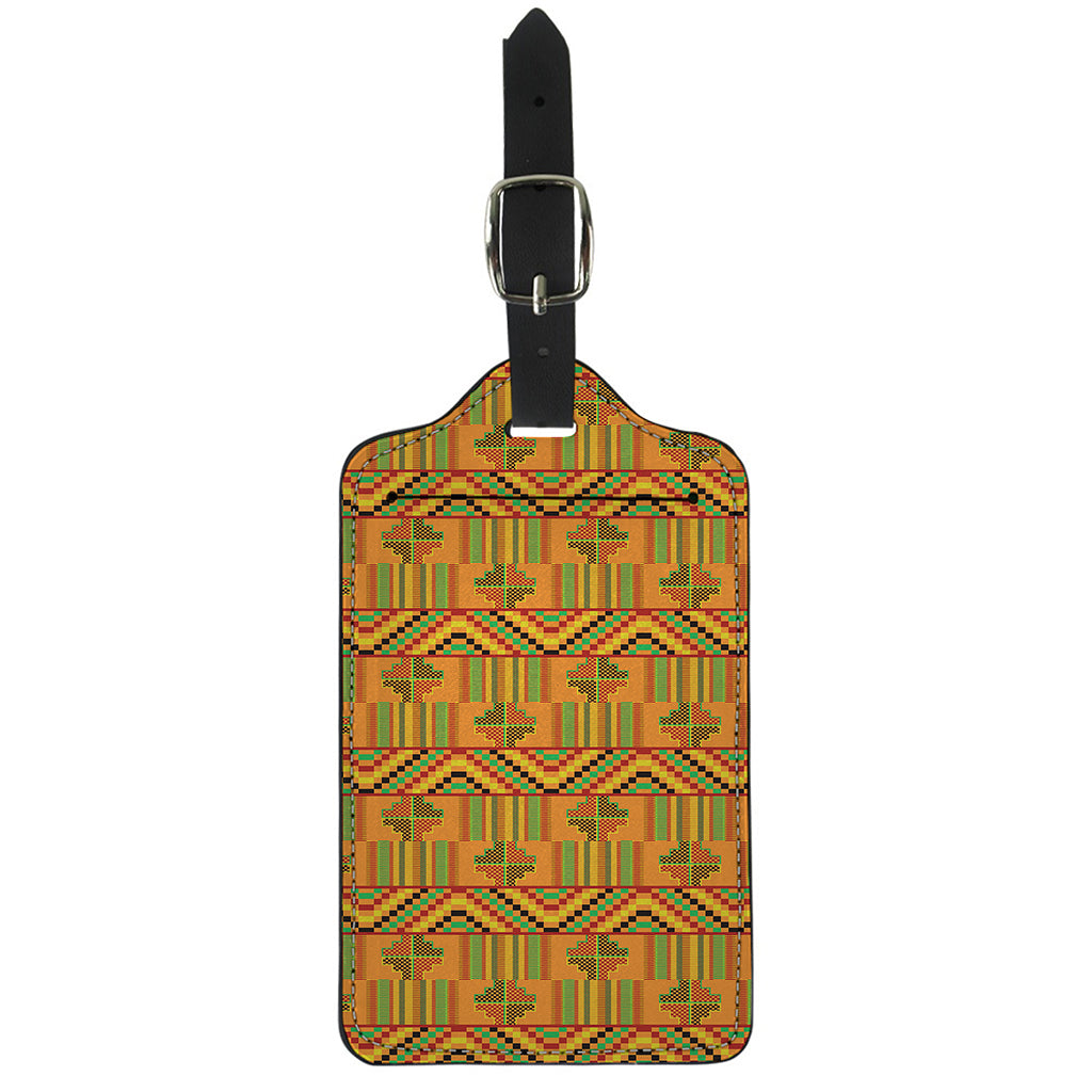 Bonwire Kente Pattern Print Luggage Tag