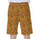 Bonwire Kente Pattern Print Men's Beach Shorts