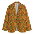 Bonwire Kente Pattern Print Men's Blazer