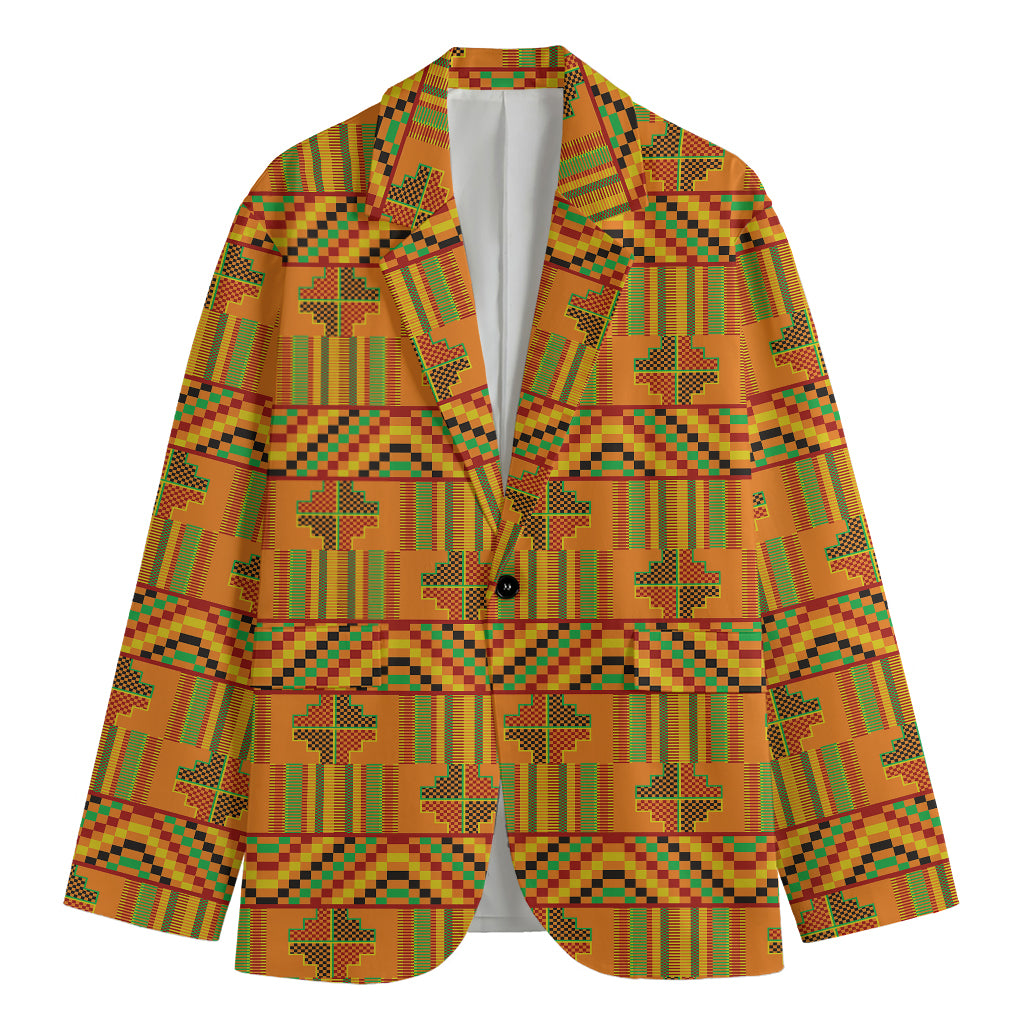 Bonwire Kente Pattern Print Men's Blazer