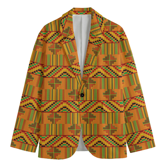 Bonwire Kente Pattern Print Men's Blazer