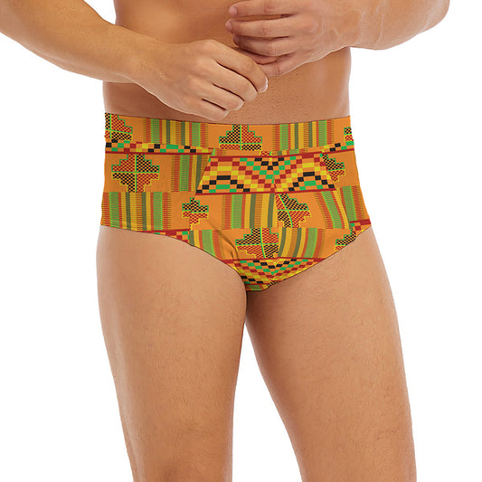 Bonwire Kente Pattern Print Men's Briefs
