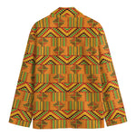 Bonwire Kente Pattern Print Men's Cotton Blazer