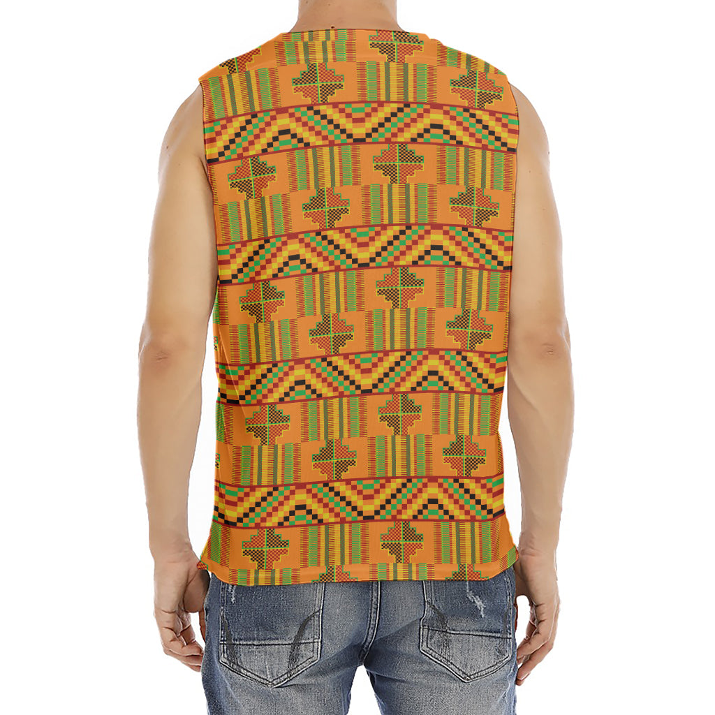 Bonwire Kente Pattern Print Men's Fitness Tank Top